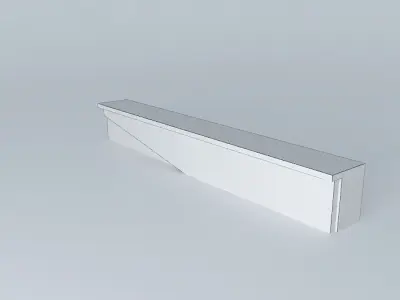 Asymmetrical bench Free 3D model