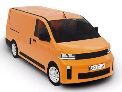 Cargo Van Low-poly 3D model purchase