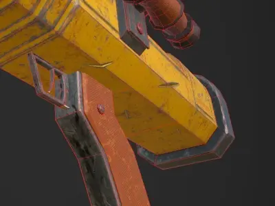 Stylized Rocket Launcher Low-poly 3D model