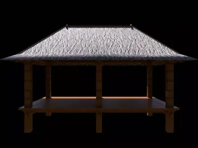 Berugak Sekenem From Indonesia Low-poly 3D model
