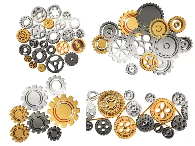 Industrial wind gear Low-poly 3D model