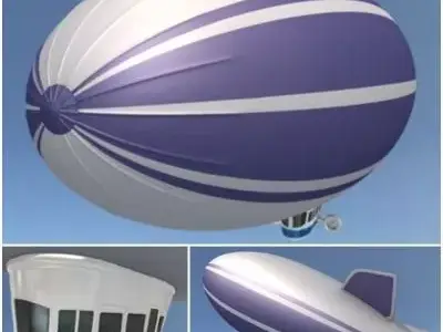 Blimp hot air balloon 3D model