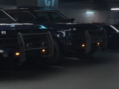 Police SUV Vehicle 3D model