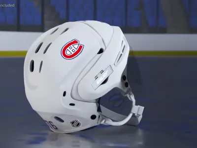 Protective Hockey Helmet 3D model