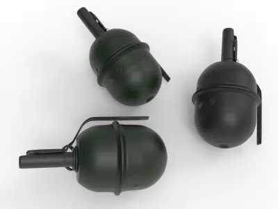 RGD-5 two grenades Low-poly 3D model