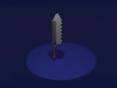 Spear Hammer Sword Free low-poly 3D model