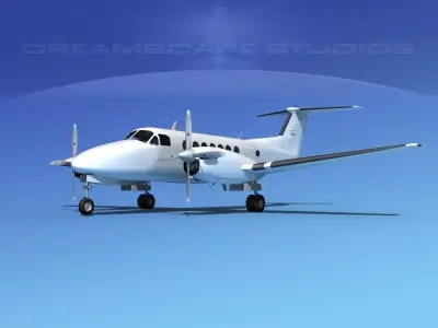 Beechcraft 350 King Air Bare Metal 3D model