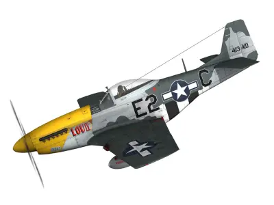 North American P-51D Mustang - Lou IV 3D model