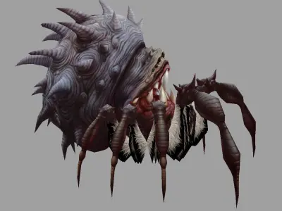 spider  monster Low-poly 3D model