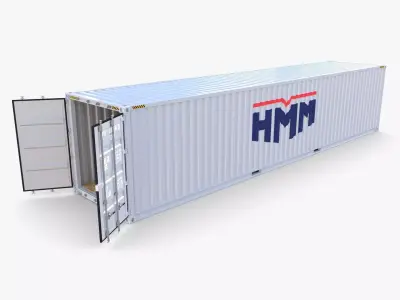 40ft Shipping Container HMM v1 3D model