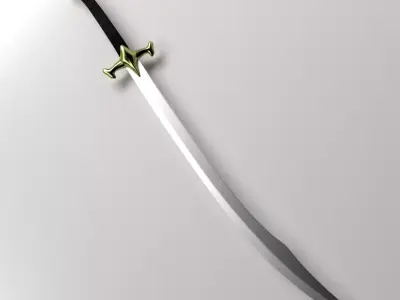 Scimitar sword 3D model