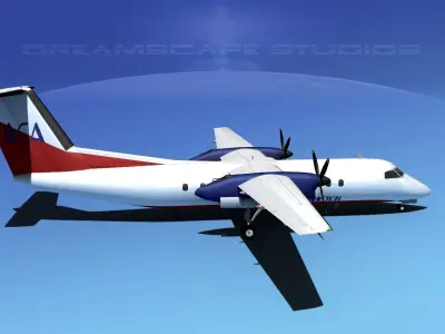 DeHavilland DHC-8-Q300 Atlanta Connection 3D model