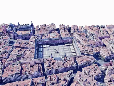 Plaza Mayor Madrid Low-poly 3D model