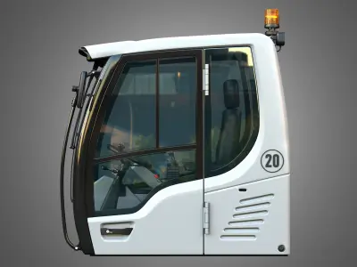 A918 Compact Litronic Excavator Cabin 3D model