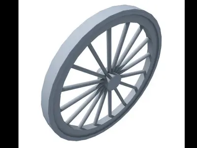 Classic Carriage Wheel 3D model