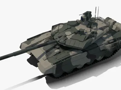 T-90 MS Regular Clean Low-poly 3D model