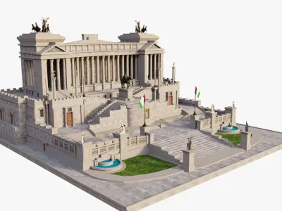 Victor Emmanuel II Monument Altare della Patria 3D model