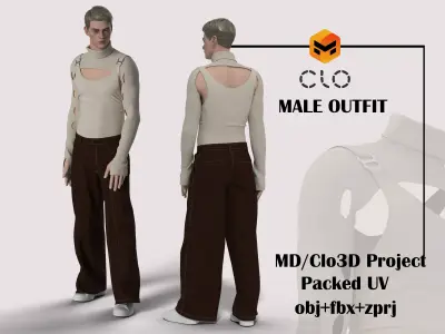 MALE OUTFIT 3D MODEL 3D model