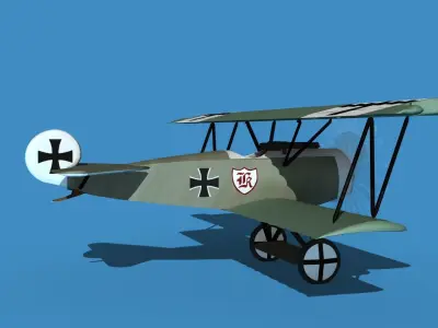 Fokker D-VI V14 3D model