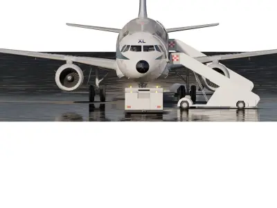 ALITALIA AIRBUS A321 with interior 3D model