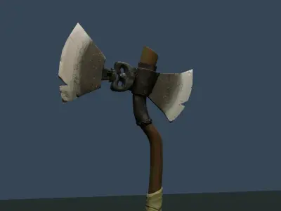 3D BATTLE AXE Free low-poly 3D model