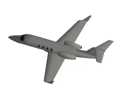 learjet private jets in philippines 3D model