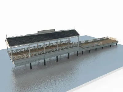 Building water walkways in the steam age 3D model