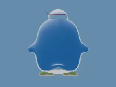 Tuxedo Sam Low-poly 3D model Low-poly 3D model