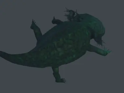 Axolotl 3D model fish Low-poly 3D model