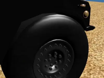 Humvee army truck simulator 3D model