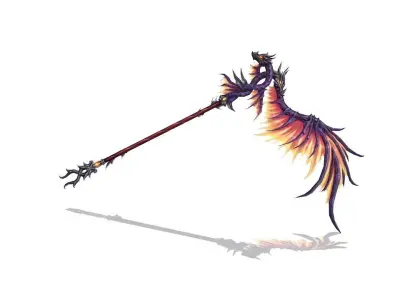 Dragon Scythe Low-poly 3D model
