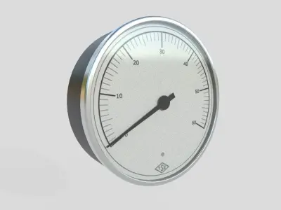 Pressure Gauge M4 Low-poly 3D model