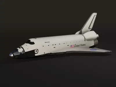 Space Shuttle Discovery Low-poly 3D model