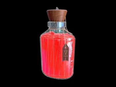 Stylized Set of Potions Low-poly 3D model