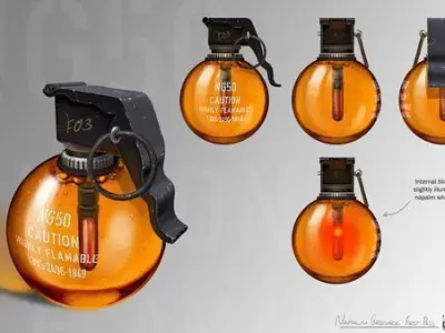 U-Grande - smart granade from future Free 3D model