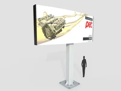Billboard M4 Low-poly 3D model
