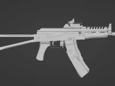 AKS 74U PM Low-poly 3D model