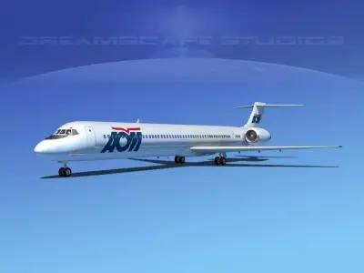 Douglas MD-80 AOM French Airlines 3D model