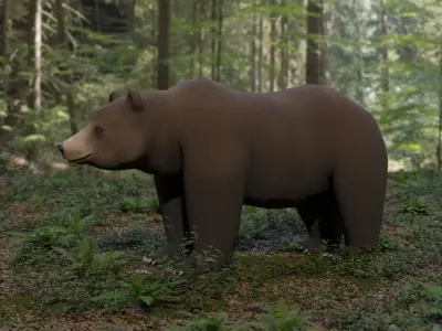 Bear LowPoly polar Low-poly 3D model