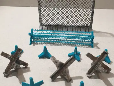 Anti-tank barricades 3D model