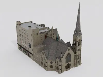 Central United Methodist Church Detroit 3D model
