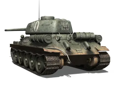 T-34 85 - Soviet medium tank - 120 3D model