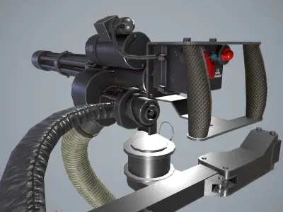 Machine Gun M134 Low-poly 3D model