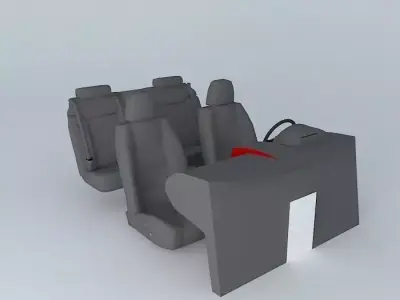 Car interior with details Free 3D model
