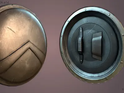 Spartan Shield Low poly Low-poly 3D model