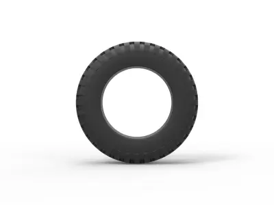 Old truck tire Scale 1 to 25 3D print model