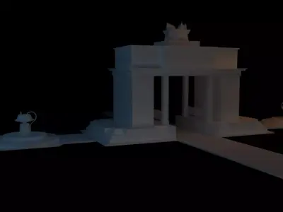 GHANA BLACK STAR SQUARE Low-poly 3D model