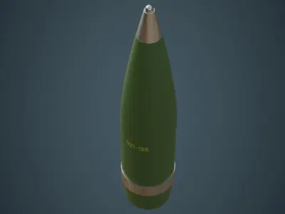 Artillery Projectile 1A Low-poly 3D model