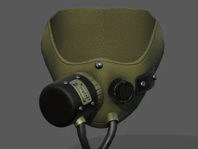 Gas mask protection scifi futuristic  Low-poly 3D model