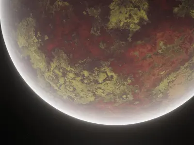 Planet Space Ready to game  Low-poly 3D model 7